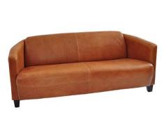 Clubsofa Rocket 3-Sitzer Vintage Leder, hell Columbia Brown Ledersofa Couch