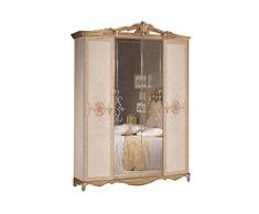 LiGNEMEUBLE TALY LAQUÉ Elfenbein und verziert Schlafzimmer Barock : Der Schrank 4 Türen