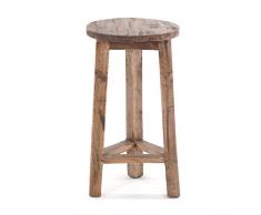 DESIGN DELIGHTS Holz BEISTELLHOCKER Log | 51x27cm(HxB), braun | extra hoher Sitzhocker, Barhocker, Blumenhocker, runder Hocker