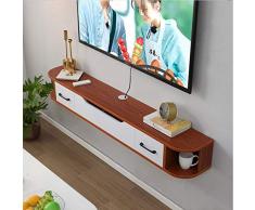 Lwieui Kinder Sofa Kinder Wand- TV Schrank Schwimmregal Wandregal Multimedia-Speicher Regal Ihres wenig Platz Sessel (Farbe : Rot, Größe : 180x24x20cm)