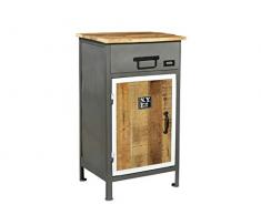 Woodkings® Bad Unterschrank Pinetown Metall recyceltes Massivholz antik, Kommode Anrichte Vintage, Design, Industrial Möbel Metall Holz Mix