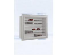 FMD 109-010 Hängevitrine Bora 10 - B/H/T: 62.5 x 50.0 x 17.5 cm, Weiß