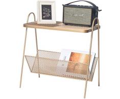 YZ Tischsofa Seite Schmiedeeisen Regal 2-Tier Storage Shelf