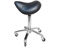 VAKON SALON - Ergonomischer Sattelhocker auf Rollen, höhenverstellbar von 55-75 cm - Drehhocker, Rollhocker, Praxishocker, Bürohocker Arbeitshocker