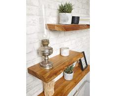 1 Original BestLoft® Wandregal Ruby mit Baumkante aus Eiche Wandboard Board Regal (60cm)