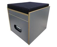 Freizeit Wittke Toiletten Hocker mit Toilette Porta Potti 145 - Polster blau Stauraum Hocker