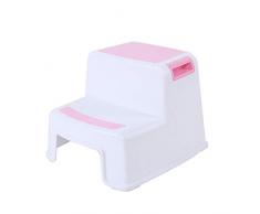 WANGSUN Wanggun Toilettenhocker, kreativer Trainingshocker, 2 Griffe an der Seite der Unterseite, transparent, rutschfest, für das Badezimmer, Töpfchen, Hocker, geeignet für Kleinkinder Rose