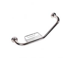 RKRZLB Treppenrohr Handlauf Edelstahl-Sicherheitsschiene , 11.5X16CM Badezimmer-Stützgriff Mit Seifenkorb-Anzug/Rutschfestem Haltegriff , Geeignet Für Badezimmer (Color : Ordinary)