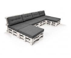 PALETTI Sofalandschaft Sofa aus Paletten Fichte, Fichte weiss