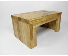 Holzbank Fußbank Hocker Massivholz Eiche natur geölt