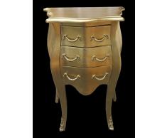Casa Padrino Barock Kommode Gold H 70 cm, B 50 cm - Nachttisch Schrank mit 3 Schubladen