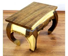 Asia Wohnstudio Opiumtisch, 60x40cm, aus Suar-Holz, Beistelltisch, asiatischer Couchtisch, Nachttisch, Massivholz Möbel (Handarbeit)