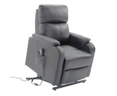 CARO-Möbel Relaxsessel Senior Fernsehsessel Ruhe TV Sessel mit elektrischer Aufstehfunktion, verstellbare Rückenlehne und Fußteil grau anthrazit