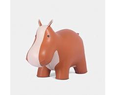 HUOQILIN Großer Tierledersitz Hocker Haushalt Pendel Hirnrinde Orang-Utan Elefant Nilpferd Giraffe Tiger Und Löwe Stuhl Einhorn (Color : B)