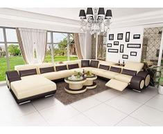 Its-Me Futuristische Designer Sofa Kombinationen|von Uns konfiguriert oder selbst stylen|feinstes weiches Leder|Wohnlandschaft|Ledercouch|LED|Bluetooth Lautsprecher|USB|