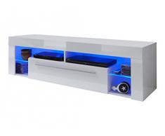 trendteam Wohnzimmer Lowboard Fernsehschrank Fernsehtisch Score Wohnen, 153 x 44 x 44 cm in Weià Hochglanz ohne Beleuchtung