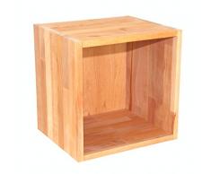Regalwürfel Flexicube, Grundmodul Buche geölt, Regalwürfel aus Massivholz, erweiterbar zum Regal, Raumteiler, Bücherregal, echtes Holz
