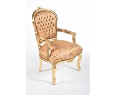 Way Home Store Barocksessel Luis Gold und Ocra, 63 x 65 x 94 cm