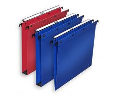 ELBA 100330377 Hängemappe Polypro Ultimate 10er Pack für A4 aus Kunststoff seitlich offen blau Schrank ideal für die lose Blatt-Ablage im Büro und der Behörde