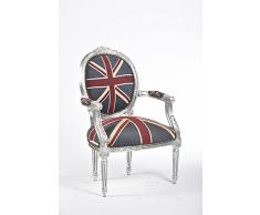 Way Home Store Barock-Sessel, Medaillon, versilbert, 60 x 65 x 90 cm