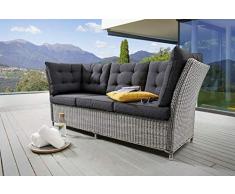 Destiny 3er Loungesofa Palma Vintage Weiß Lounge Sofa Gartensofa Dininglounge
