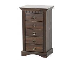 clever-moebel Massive Kommode mit 5 Schubladen in kolonial