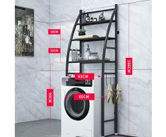 Waschmaschine Regal Eisen Material Rahmen Waschmaschine Rack Balkon Wäscheschrank Trommel Waschmaschine oberen Regal Regale mehrschichtig (Farbe : B)