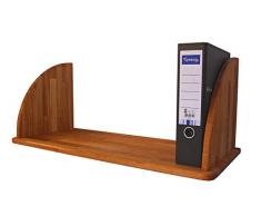 Isfort Holzhandels GmbH Großes, Robustes Wandregal aus Massivholz Eiche geölt, Hängeregal für große Bücher, Bildbände oder Ordner, echtes Holz