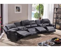 Mapo Möbel Ledersofa Kinosofa Relaxcouch Fernsehsofa 5129-Cup-42-S