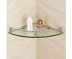 MKKSLR 7 MM Dicke Gehärtetem Klarglas Eckregal Halterungen Bad Regale Wandhalterung Dreieckige Schraube 4,8 (Größe: 250mm)