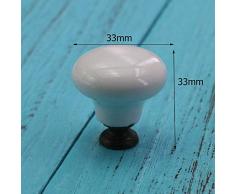 10 Stück Multi Modelle Weiß Keramikknöpfe Möbelbeschläge Griff im Retro-Stil; in Porzellan Schubladentür in Porzellanknöpfe für Türen