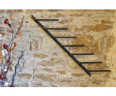 DanDiBo Flaschenhalter Weinregal Diagon 100cm aus Metall Flaschenständer Wandregal Bar (Rechts - Rechte Ausführung)