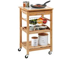 Kesper Küchenwagen, 25776 13, aus Bambus, Maße: B 49 x H 81 x T 38 cm