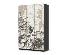 Möbeltattoo für IKEA Pax Schrank 236 cm Höhe - 3 Türen | Tattoo Dekoration Möbel-Folie Sticker | Wohnung dekorieren Wohnaccesoires | Muster Ornament Styleful Vintage 1