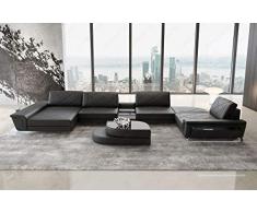 Sofa Dreams Designer Ledersofa Bari als Wohnlandschaft in der U Form