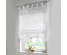 Raffrollo Schlaufen Gardinen Vorhänge 1er-Pack Vorhang H*B 155*120cm Weiß