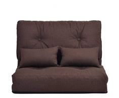 Liruide Schlafsofa, verstellbar, faltbar, Futonsofa, Gaming-Sofa, Lounge-Sofa mit zwei Kissen