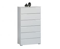 m/öbelando Kommode Sideboard Schrank Mehrzweckschrank Standschrank Freida V Beton//Wei/ß