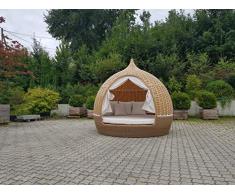 RATTANIA Relaxinsel Ruheinsel Family Island, Sonneninsel polyrattan, Sonneninsel Rattan, Lounge Insel, Gartenmuschel, Terrassen Lounge, Lounge Insel, Lounge Muschel,RATTANIA Modell Family Island