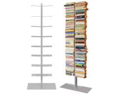 Radius Design booksbaum Double Stand Gross Silber, 3tlg. Best.aus: Halterung + Fuß + Einlegeböden [W]