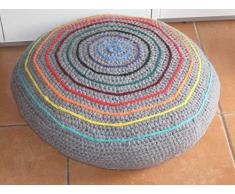 Häkelanleitung Sitzkissen, Yogakissen, Sitzpouf 56 cm Durchmesser: Schritt für Schritt Anleitung
