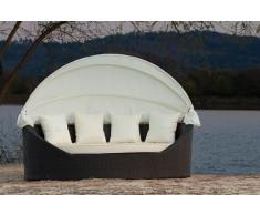 essella Polyrattan Sonneninsel Mauritius in Schwarz