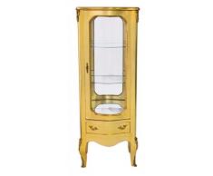 Casa Padrino Barock Vitrine Gold 130 cm - Vitrinenschrank - Wohnzimmerschrank