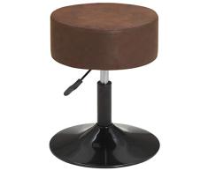 Drehhocker Sitzhocker Hocker RUND höhenverstellbar drehbar aus Kunstleder Farbauswahl Duhome 428S, Farbe:Braun, Material:Lederoptik