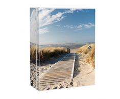 banjado XXL Medizinschrank abschliessbar | großer Arzneischrank 35x46x15cm | Medikamentenschrank aus Metall weiß | Motiv Dünen mit 2 Schlüsseln | Gestaltung auf Front und Seiten