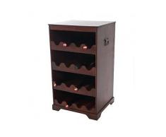 Weinregal Holz 16 Flaschen Flaschenregal Weinschrank Schrank Regal Kolonialstil