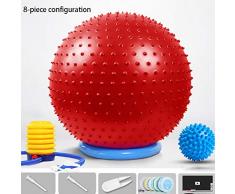 ZTJ-Lighting Gymnastikball, Dick Massage Yoga Ball Chair mit Pump Kit, Stabilität Basis Balance Ball, für Sportstudio im Haus, Büro, Gymnastikball 55cm, 65cm, 75cm, 85cm,Rot,65cm