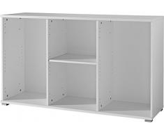Germania 8803-84 Colorado Sideboard, MDF Hochglanz / Spanplatte, weià / gelb / orange / rot, 144 x 87 x 40 cm