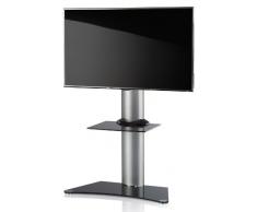 VCM TV Standfuà LED Ständer Halterung Halter Fernseh Alu Glas Universal mit Rollen VESA Ablage Findal Zwischenboden