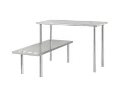 bremermann Küchen-Eckregal, Küchenregal, Gewürzregal, Edelstahl